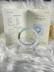 Grade A Natural Jade Bangle with certificate #37060