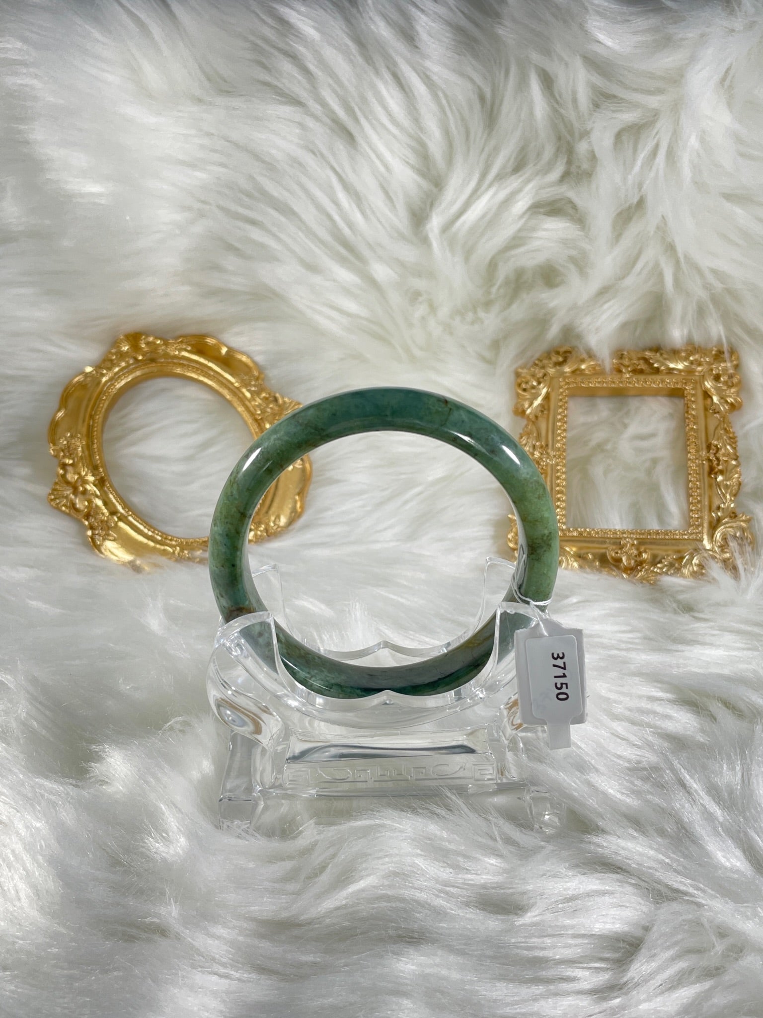 Grade A Natural Jade Bangle with certificate #37150