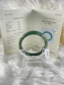 Grade A Natural Jade Bangle with certificate #37150