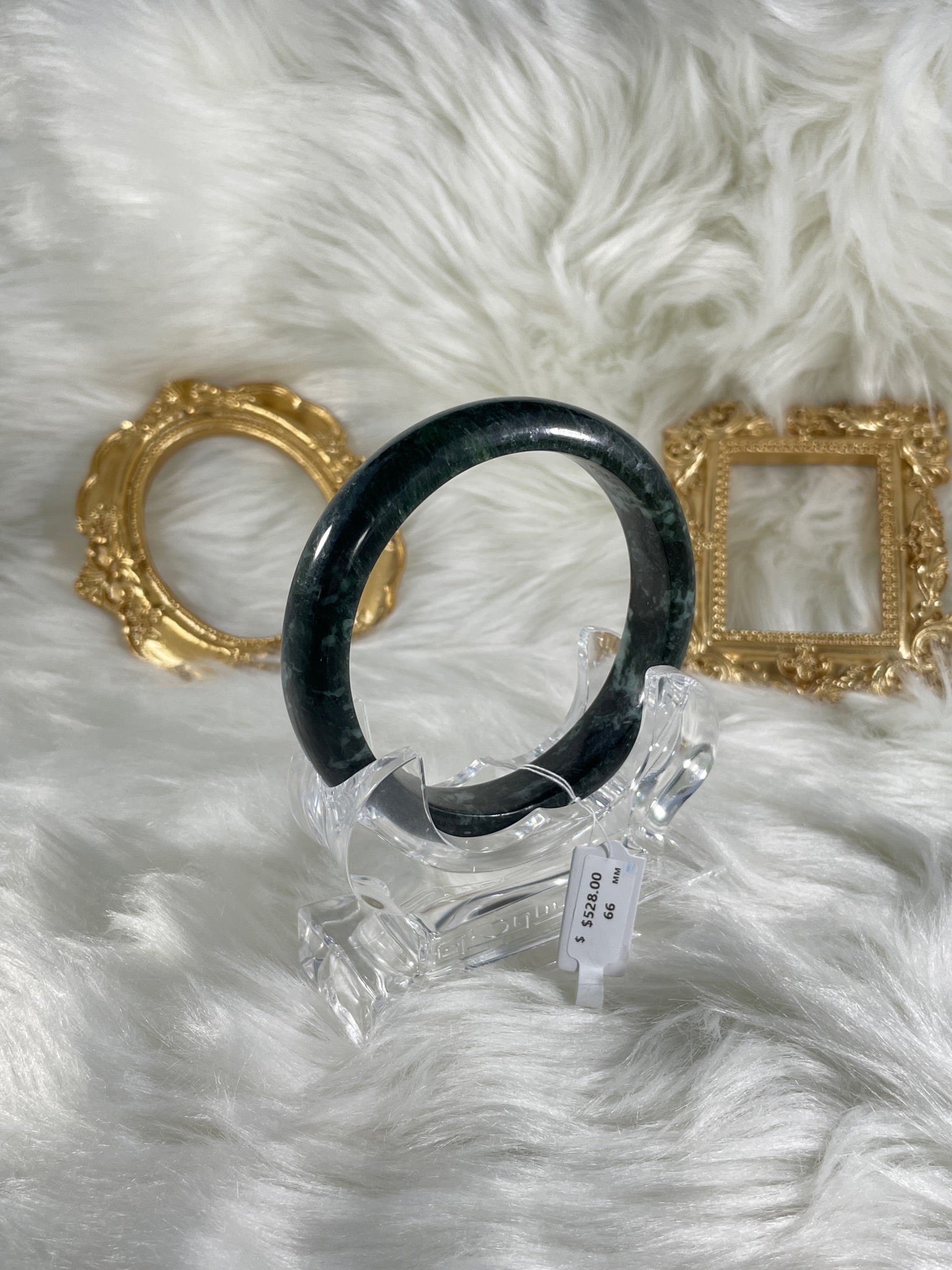 Grade A Natural Jade Bangle with certificate #37152