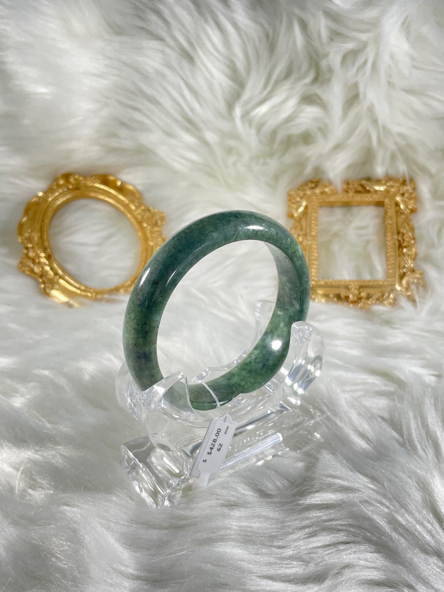 Grade A Natural Jade Bangle with certificate #37159