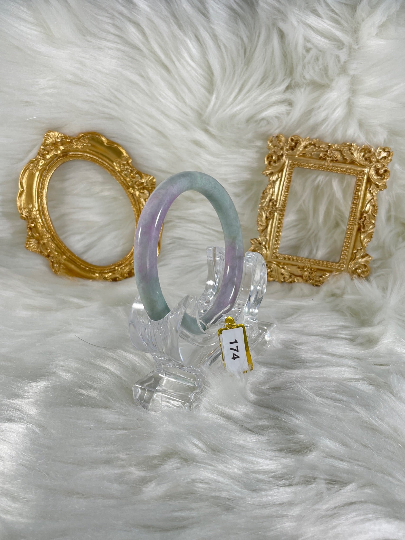 Grade A Natural Jade Bangle with certificate #174