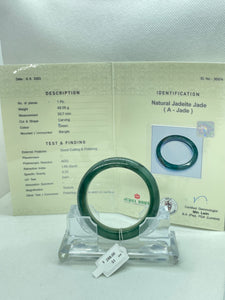 Grade A Natural Jade Bangle with certificate #36974