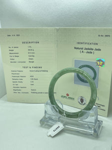 Grade A Natural Jade Bangle with certificate #36979