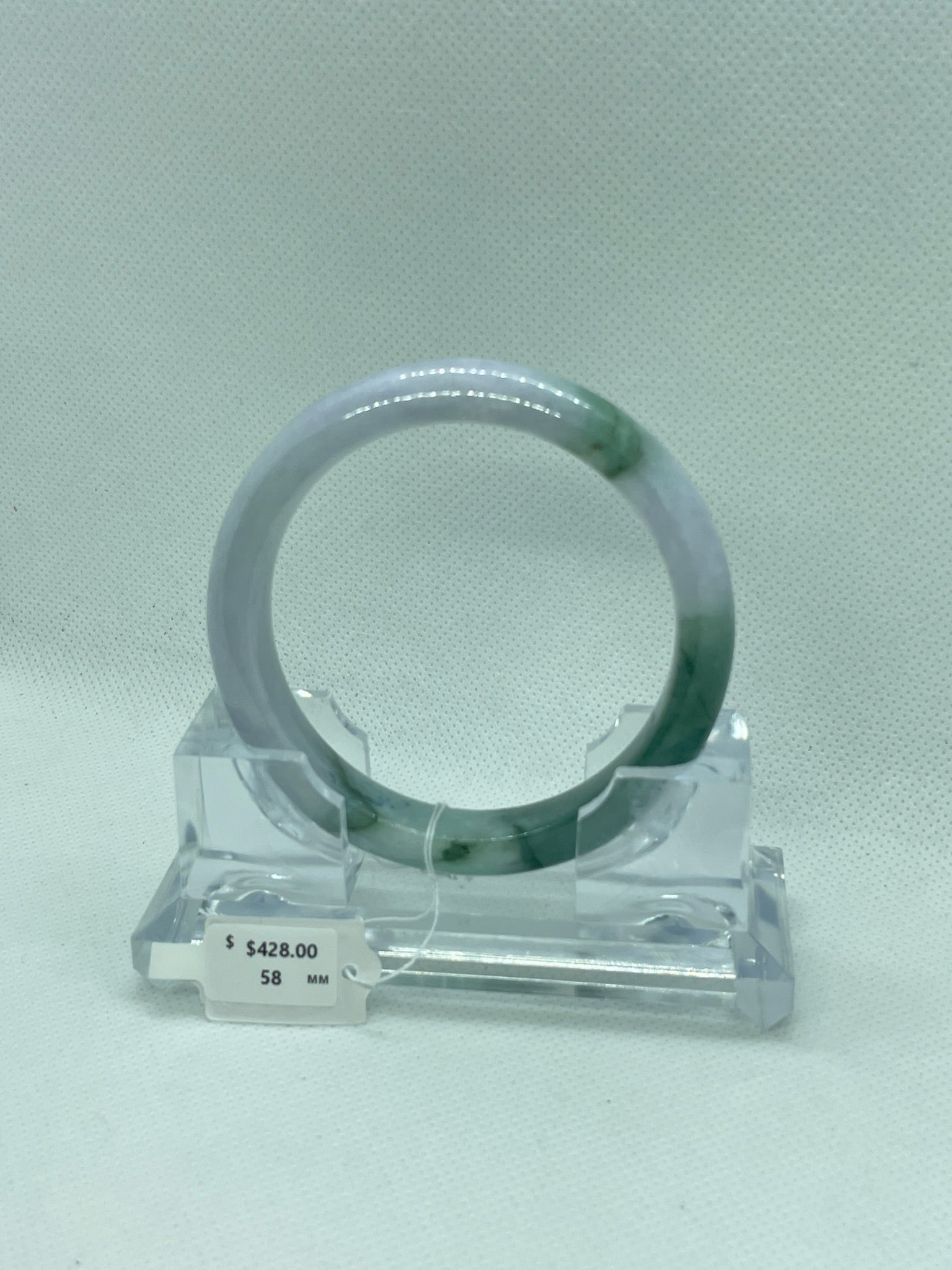 Grade A Natural Jade Bangle with certificate #36984