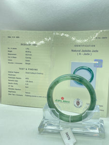 Grade A Natural Jade Bangle with certificate #36978