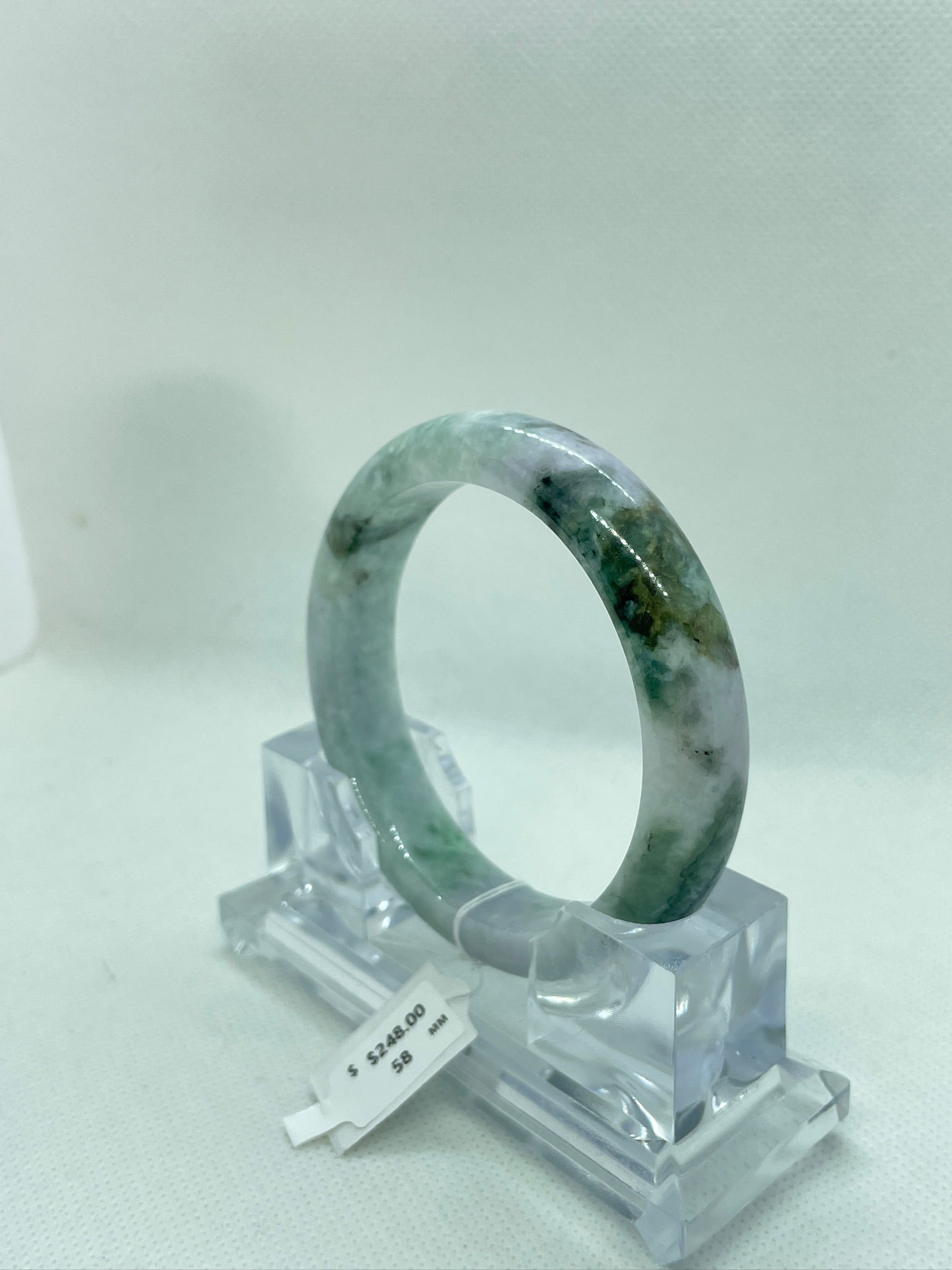 Grade A Natural Jade Bangle with certificate #36985