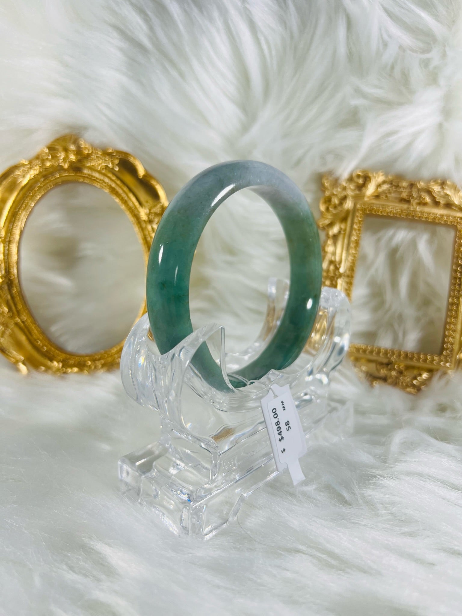 Grade A Natural Jade Bangle with certificate #37090