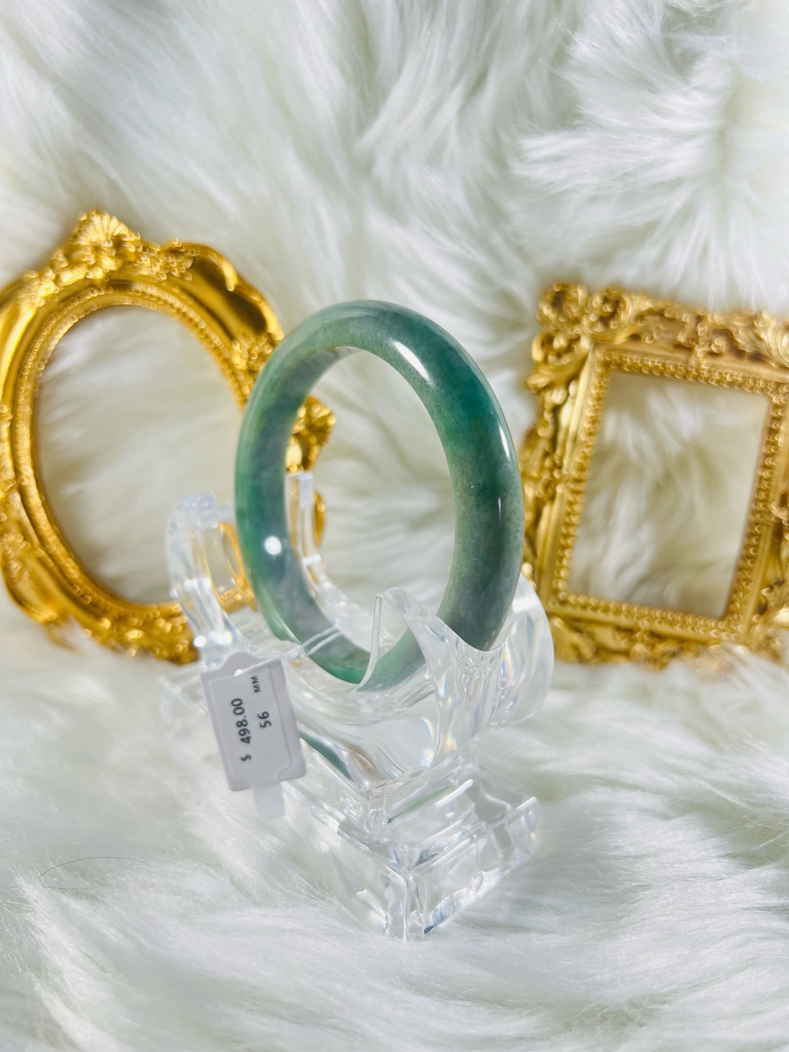 Grade A Natural Jade Bangle with certificate #37091