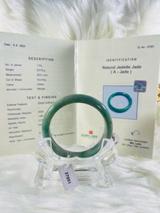 Grade A Natural Jade Bangle with certificate #37091