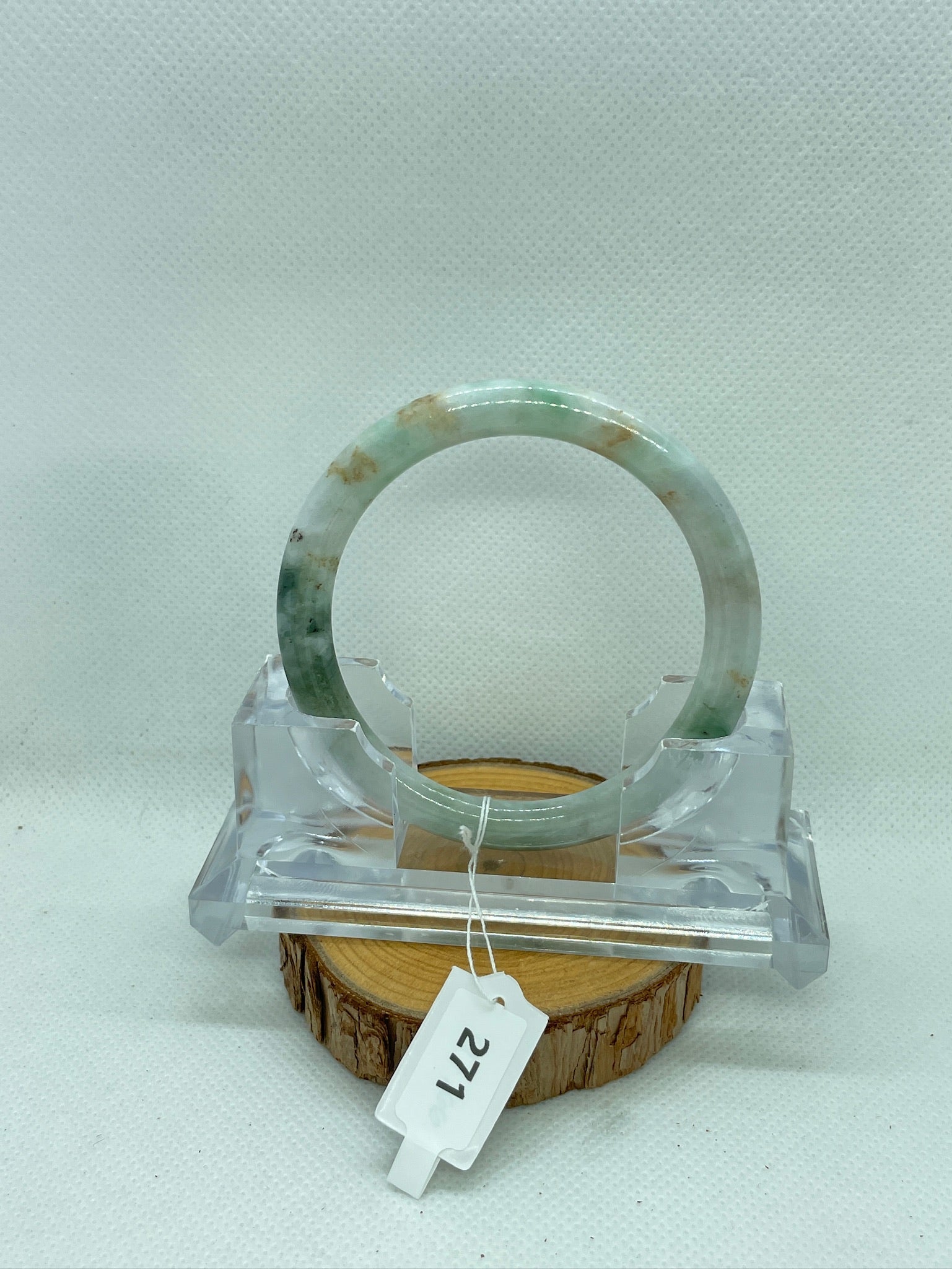 Grade A Natural Jade Bangle with certificate #271