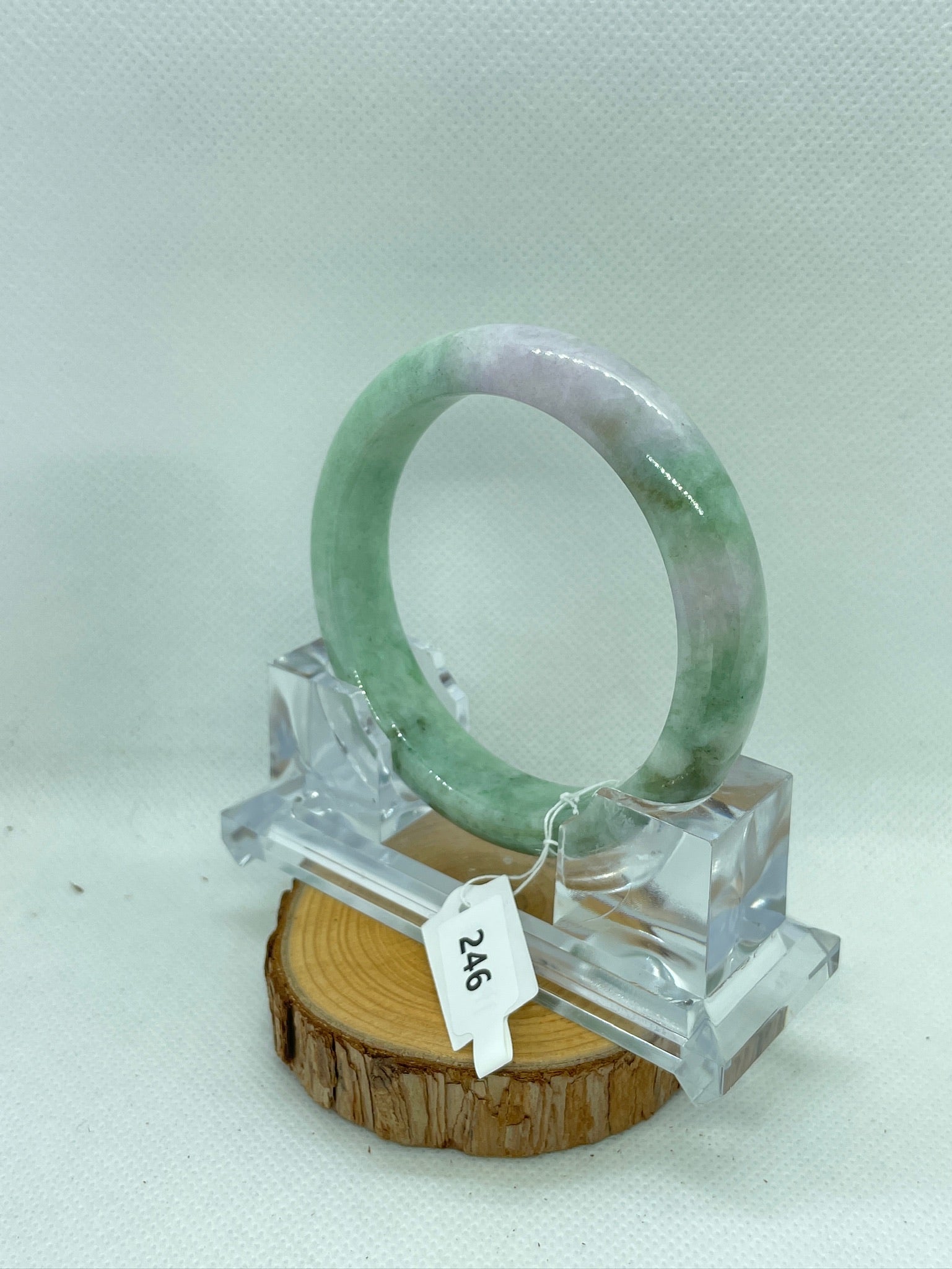 Grade A Natural Jade Bangle with certificate #246