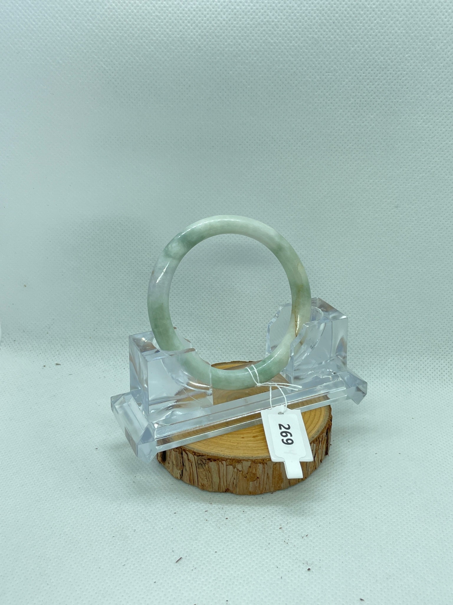 Grade A Natural Jade Bangle with certificate #269