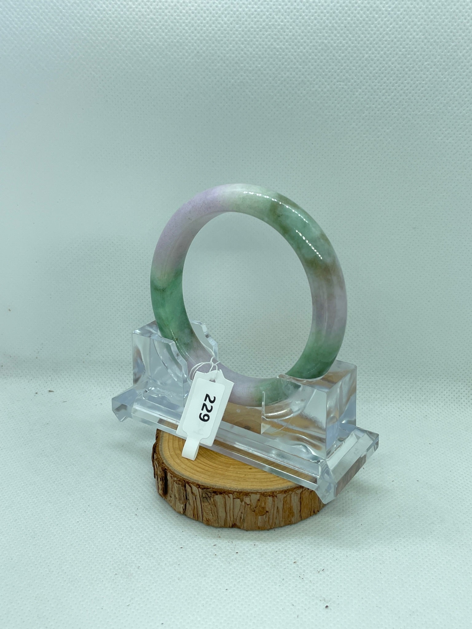 Grade A Natural Jade Bangle with certificate #229