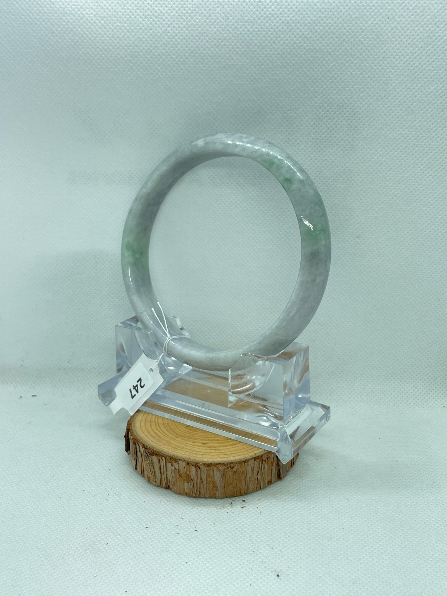 Grade A Natural Jade Bangle with certificate #247