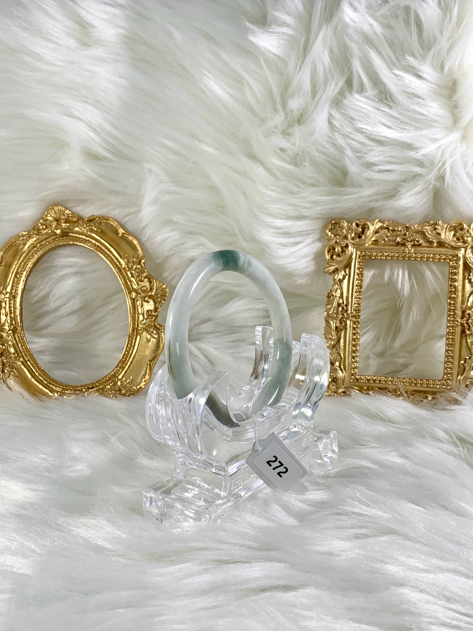 Grade A Natural Jade Bangle with certificate #272
