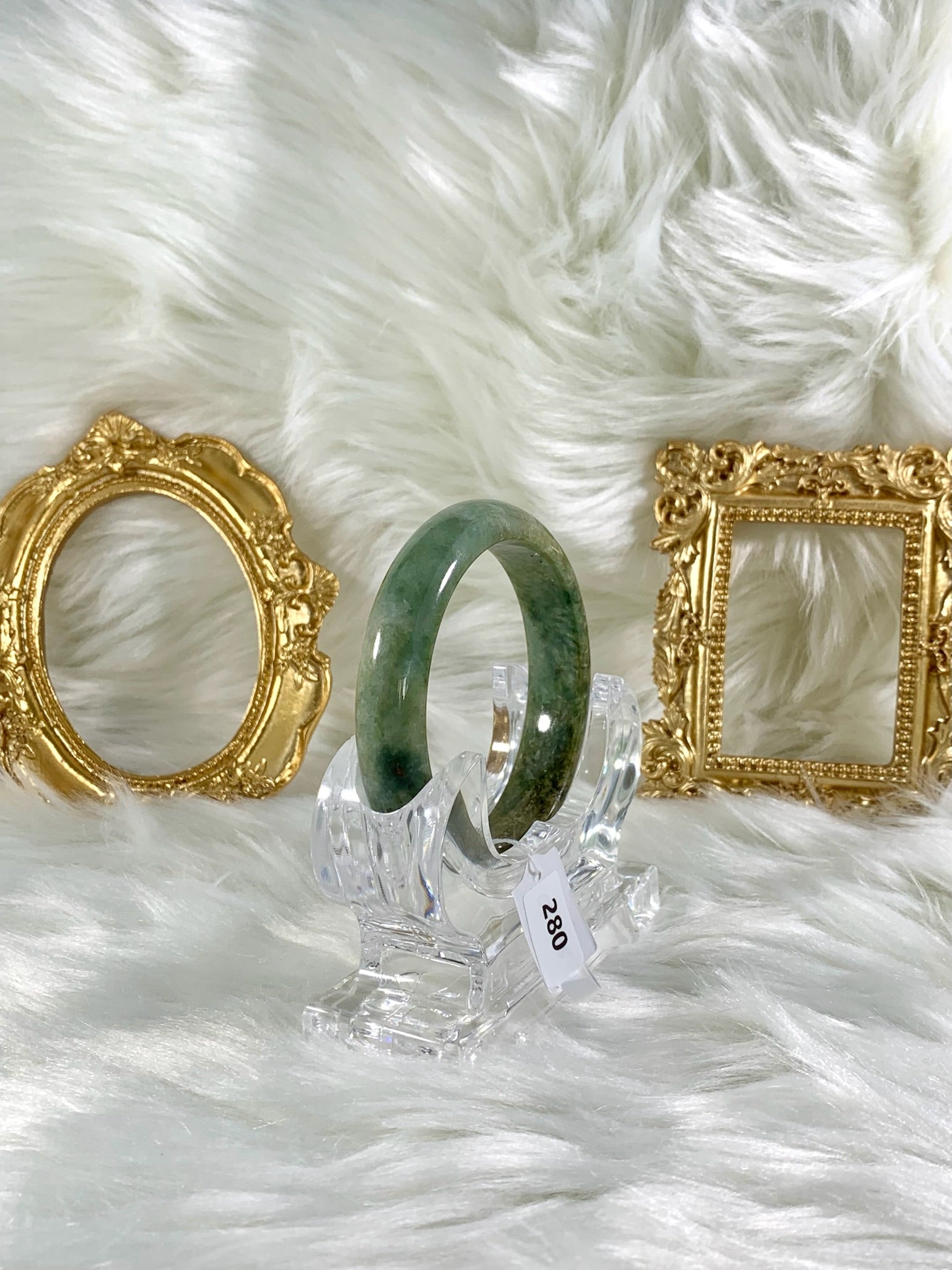 Grade A Natural Jade Bangle with certificate #280