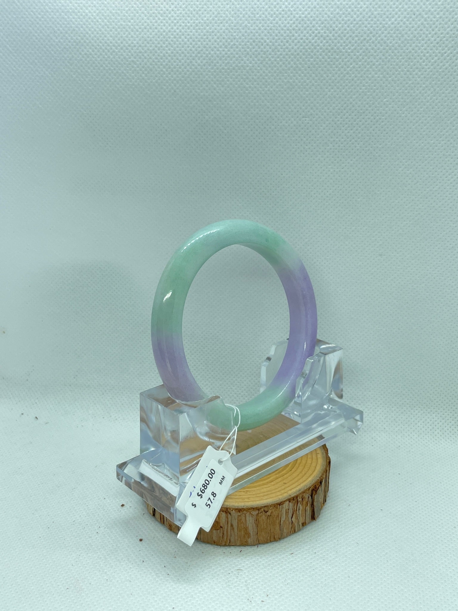 Grade A Natural Jade Bangle with certificate #304