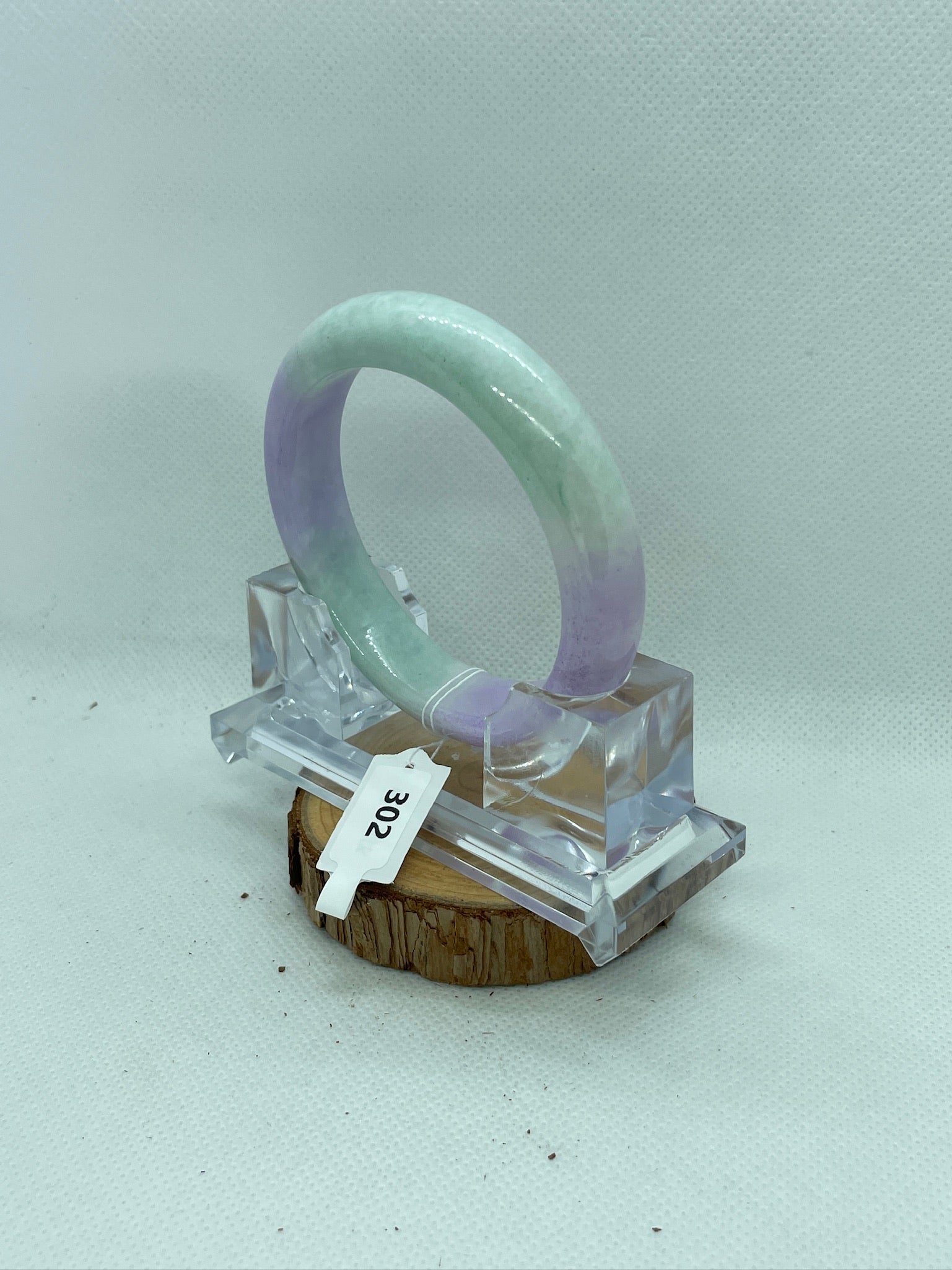 Grade A Natural Jade Bangle with certificate #302