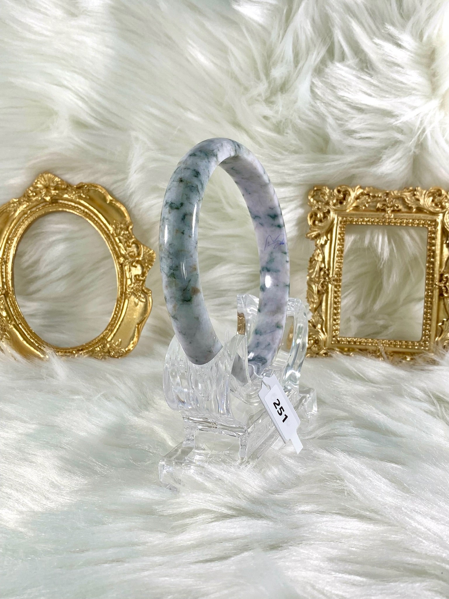 Grade A Natural Jade Bangle with certificate #251