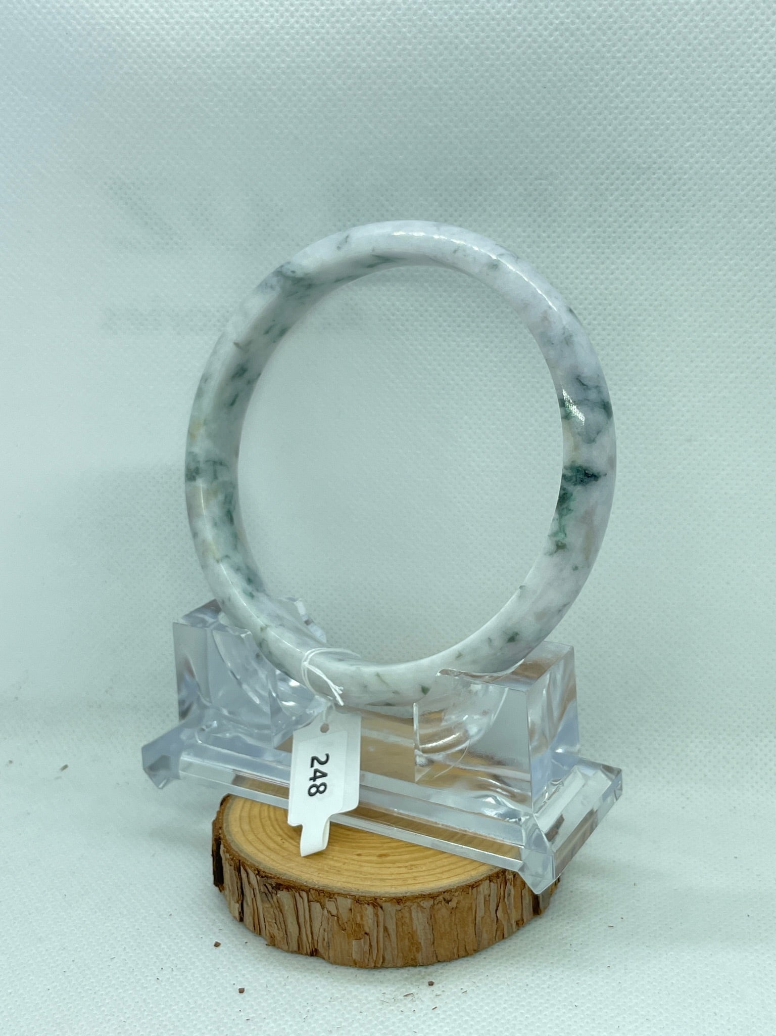 Grade A Natural Jade Bangle with certificate #355
