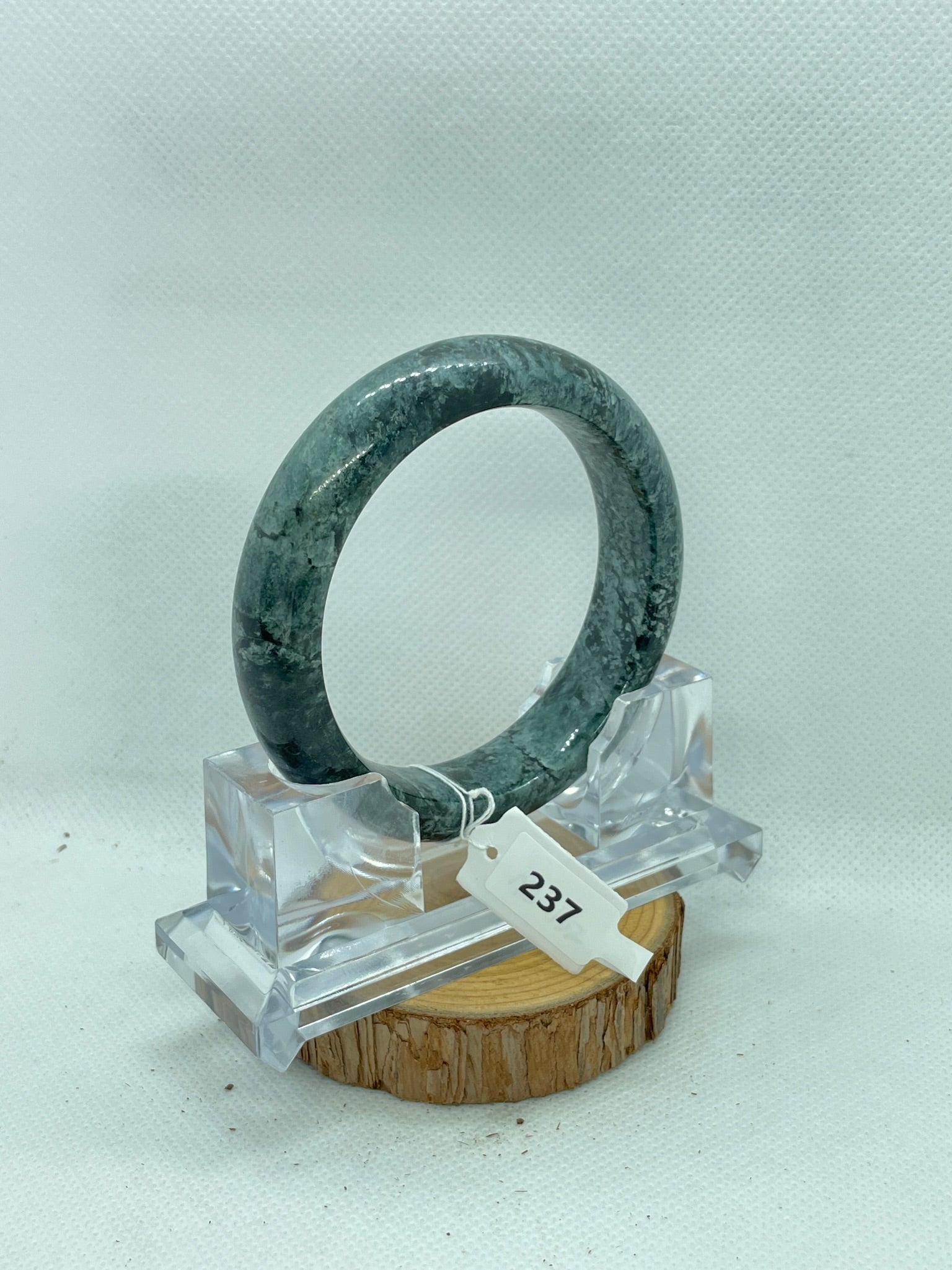 Grade A Natural Jade Bangle with certificate #237