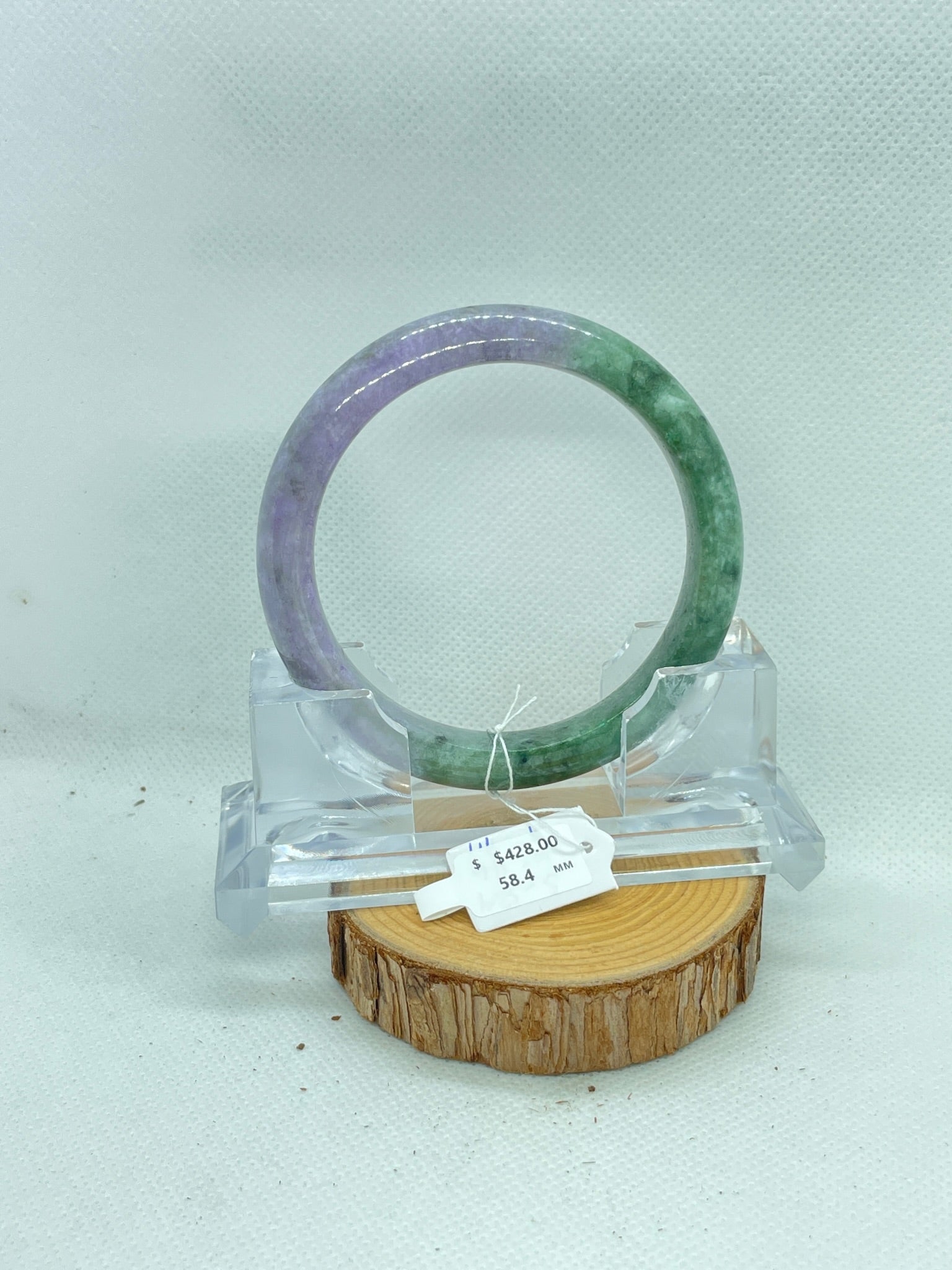 Grade A Natural Jade Bangle with certificate #242