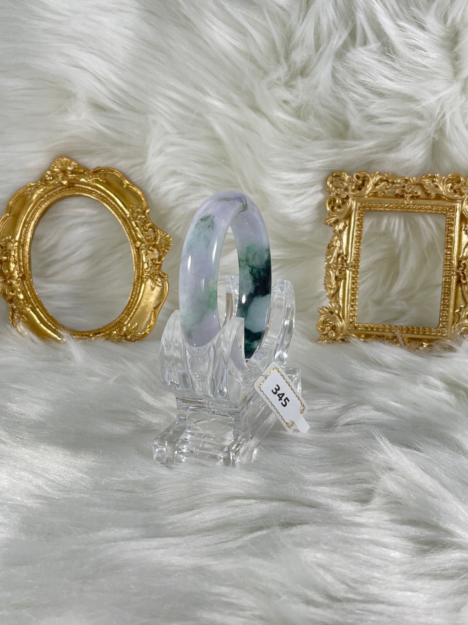 Grade A Natural Jade Bangle with certificate #345