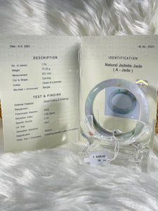 Grade A Natural Jade Bangle with certificate #37011