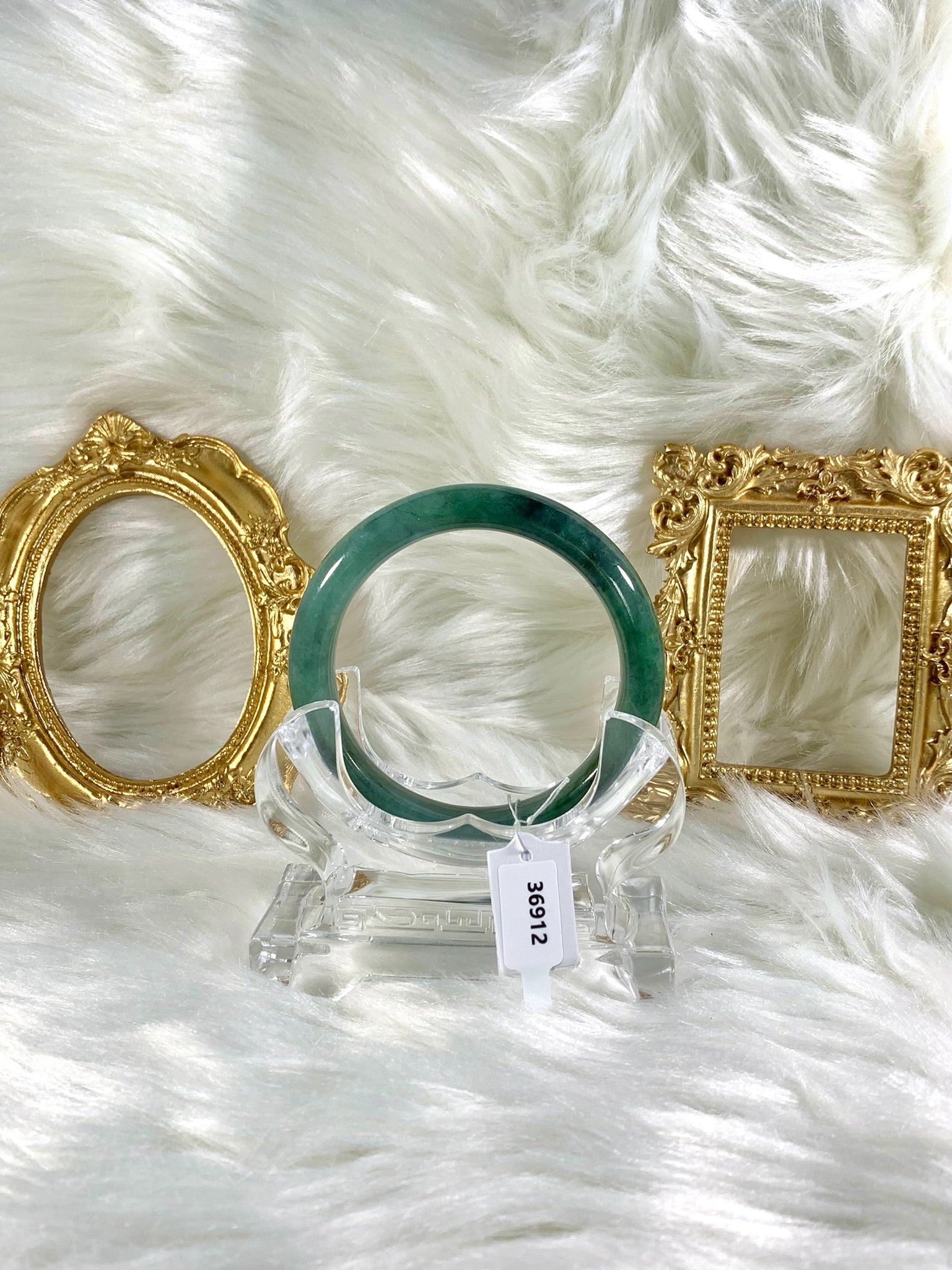 Grade A Natural Jade Bangle with certificate #36912