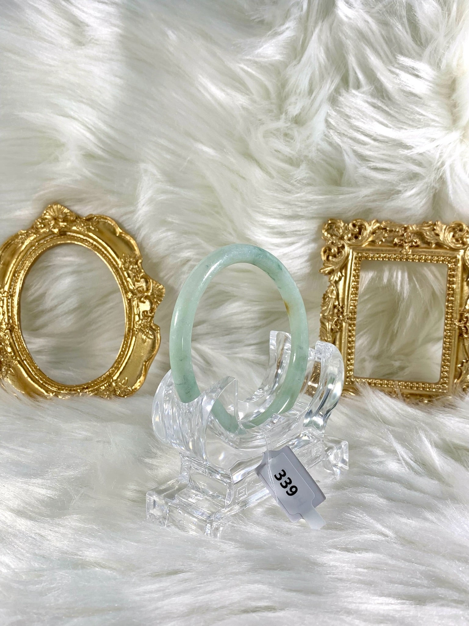 Grade A Natural Jade Bangle with certificate #339