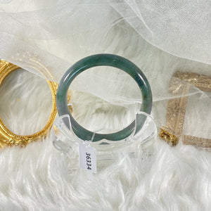 Grade A Natural Jade Bangle with certificate #36334