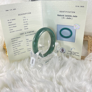 Grade A Natural Jade Bangle with certificate #36335