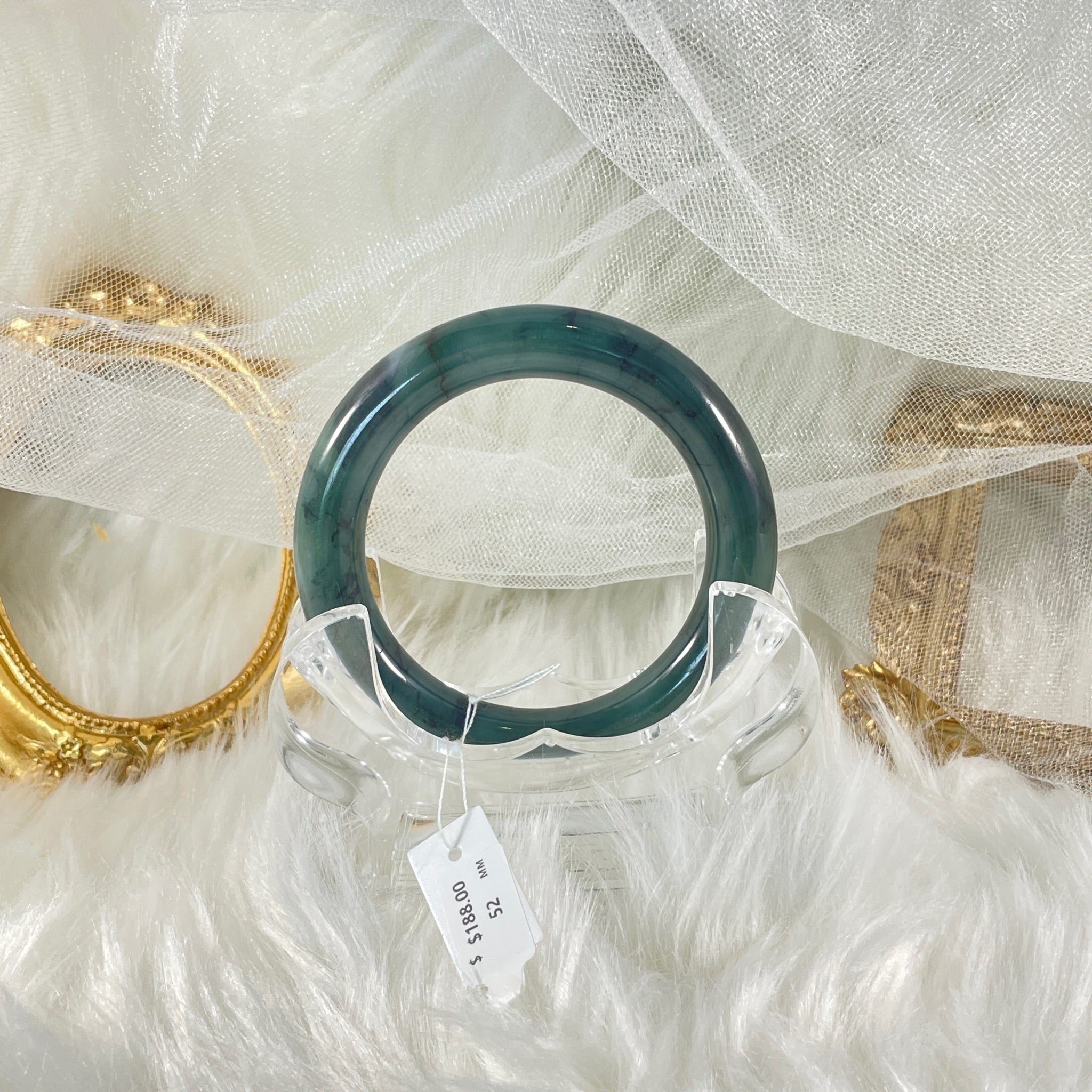 Grade A Natural Jade Bangle with certificate #36481