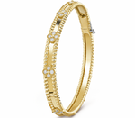 Load image into Gallery viewer, 18K Perlee Sweet Clovers Bracelet with Diamonds (Slim)

