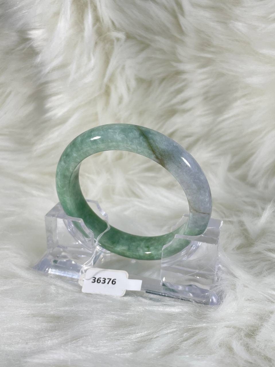 Grade A Natural Jade Bangle with certificate #36376