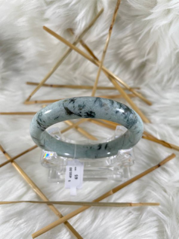 Grade A Natural Jade Bangle with certificate #36786