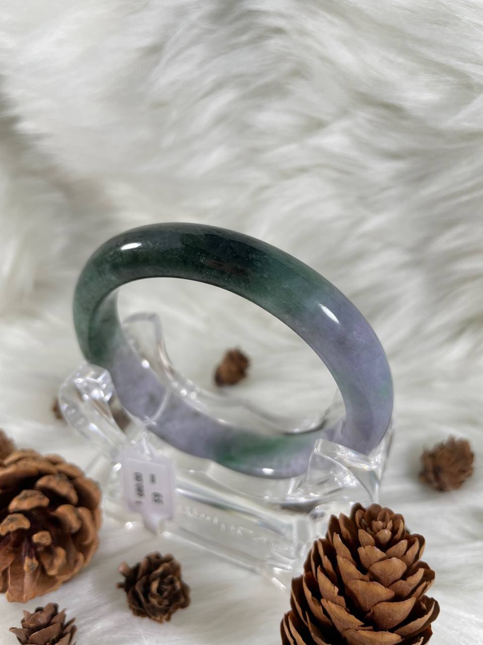 Grade A Natural Jade Bangle with certificate #36919
