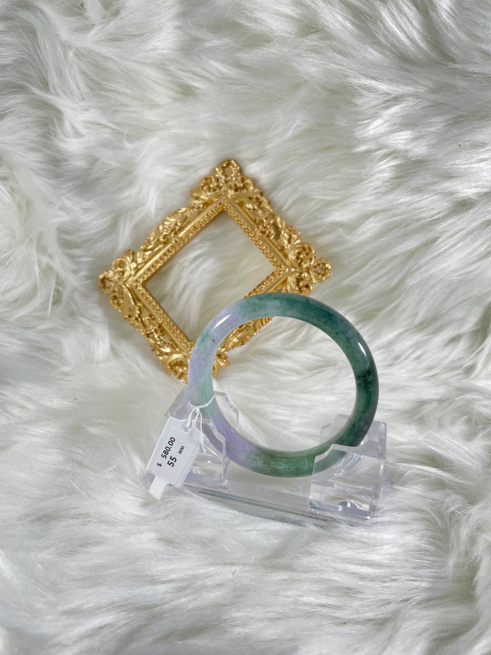 Grade A Natural Jade Bangle with certificate #36917