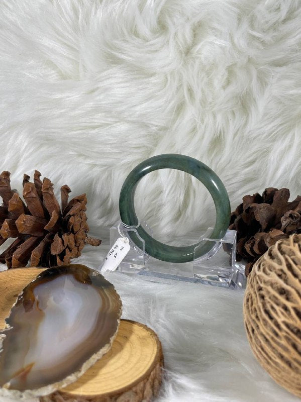 Grade A Natural Jade Bangle with certificate #36374