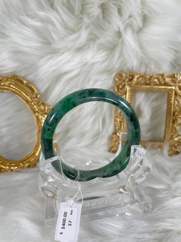 Grade A Natural Jade Bangle with certificate #36924