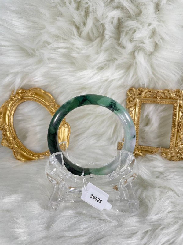 Grade A Natural Jade Bangle with certificate #36925