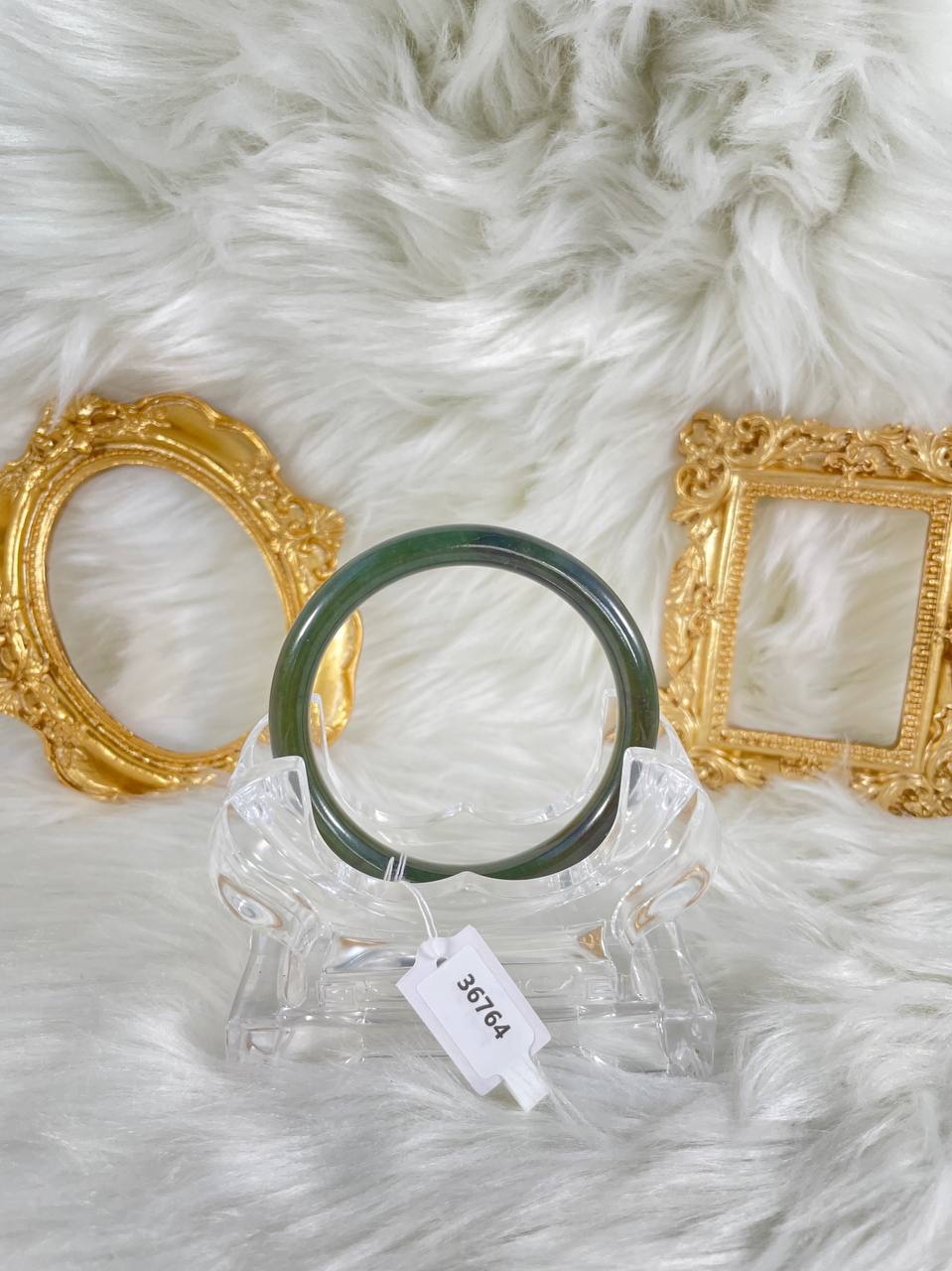 Grade A Natural Jade Bangle with certificate #36764