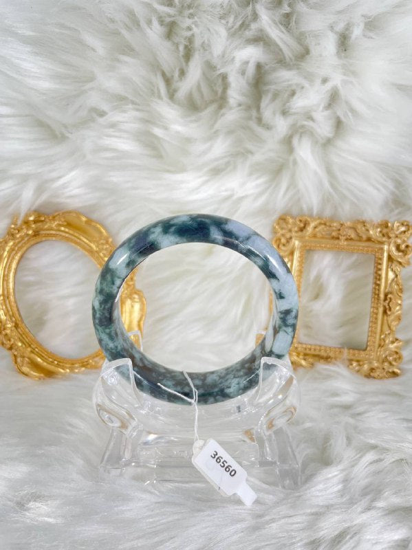 Grade A Natural Jade Bangle with certificate #36560