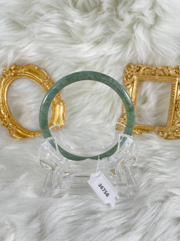 Grade A Natural Jade Bangle with certificate #36756