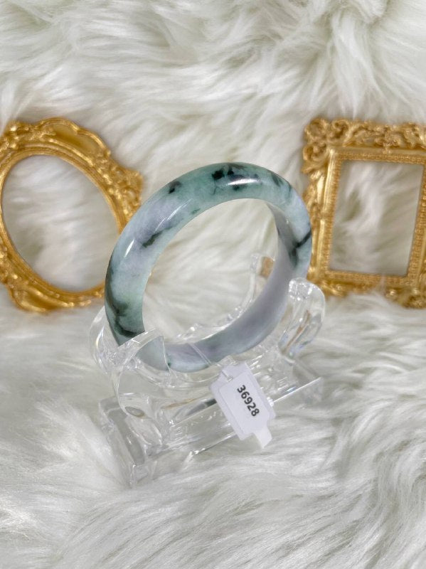 Grade A Natural Jade Bangle with certificate #36928