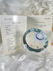 Grade A Natural Jade Bangle with certificate #36559