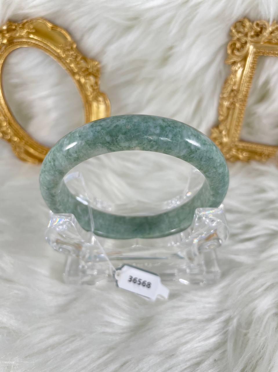 Grade A Natural Jade Bangle with certificate #36568