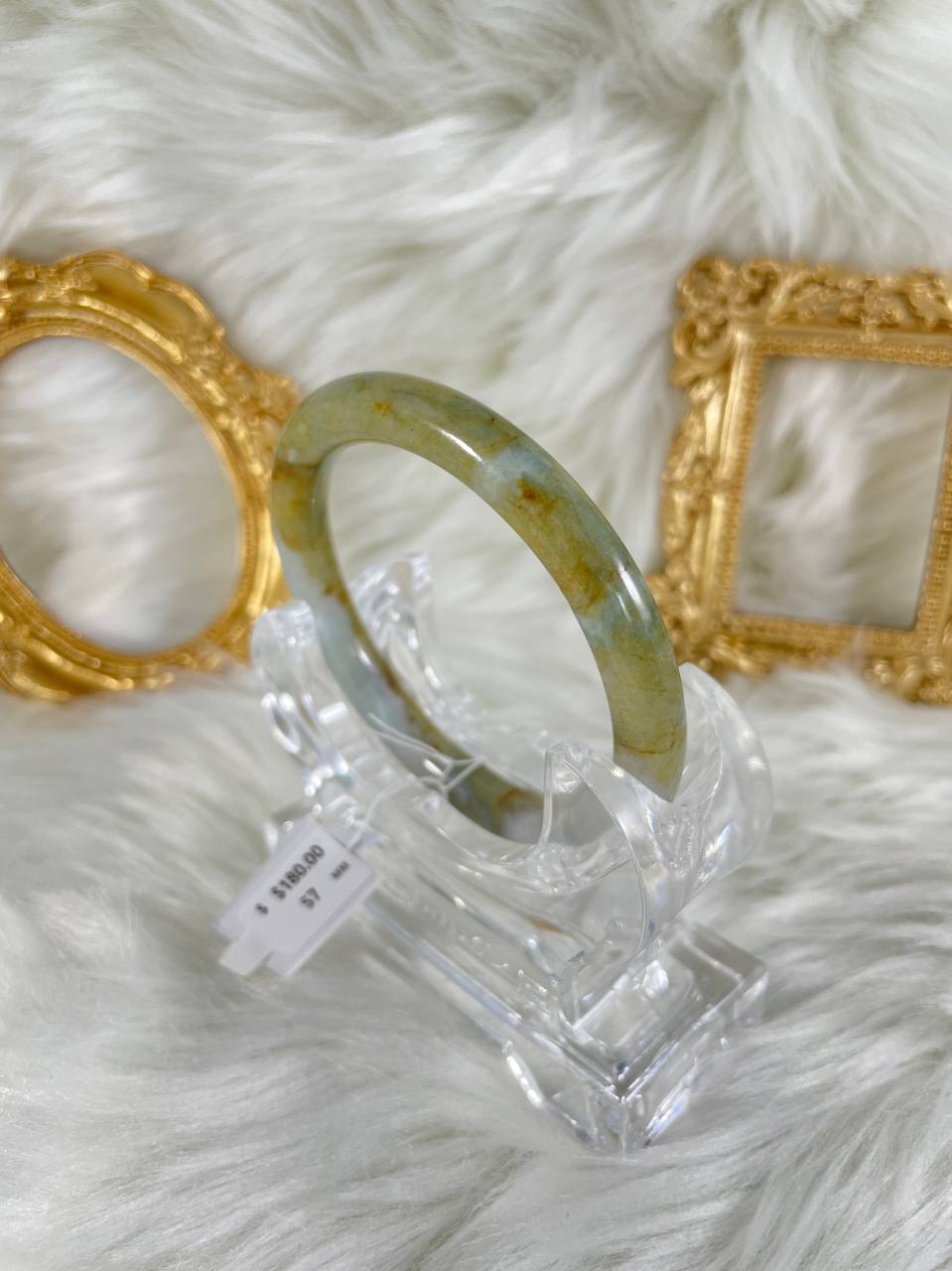 Grade A Natural Jade Bangle with certificate #36763