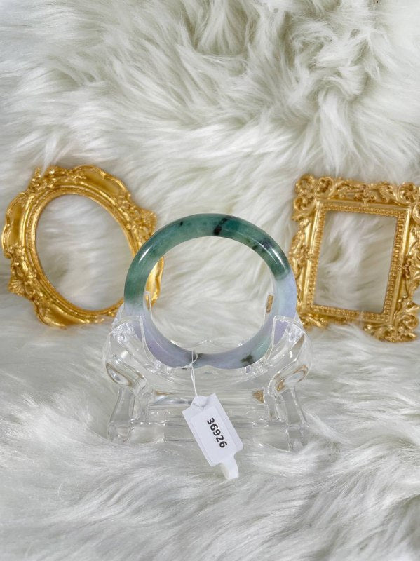 Grade A Natural Jade Bangle with certificate #36926